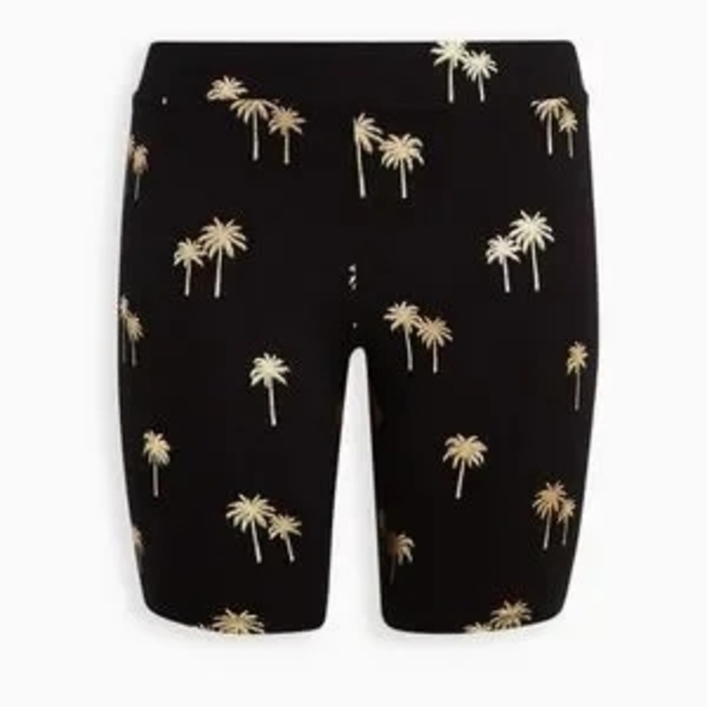Black Palm Tree Swim Shorts